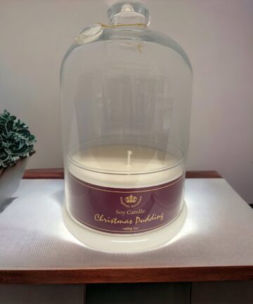Christmas Pudding Candle (400gr Net) in a beautiful glass jar handmade fever