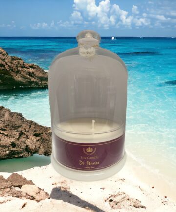 De Stress Fragrance Candle (400gr Net) in a beautiful glass jar handmade fever