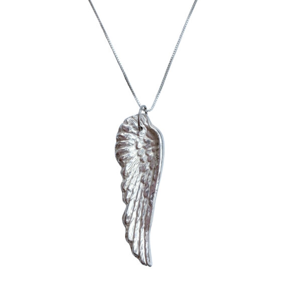 Handmade 999 Angel Feather Pendant with a 925 chain handmade fever