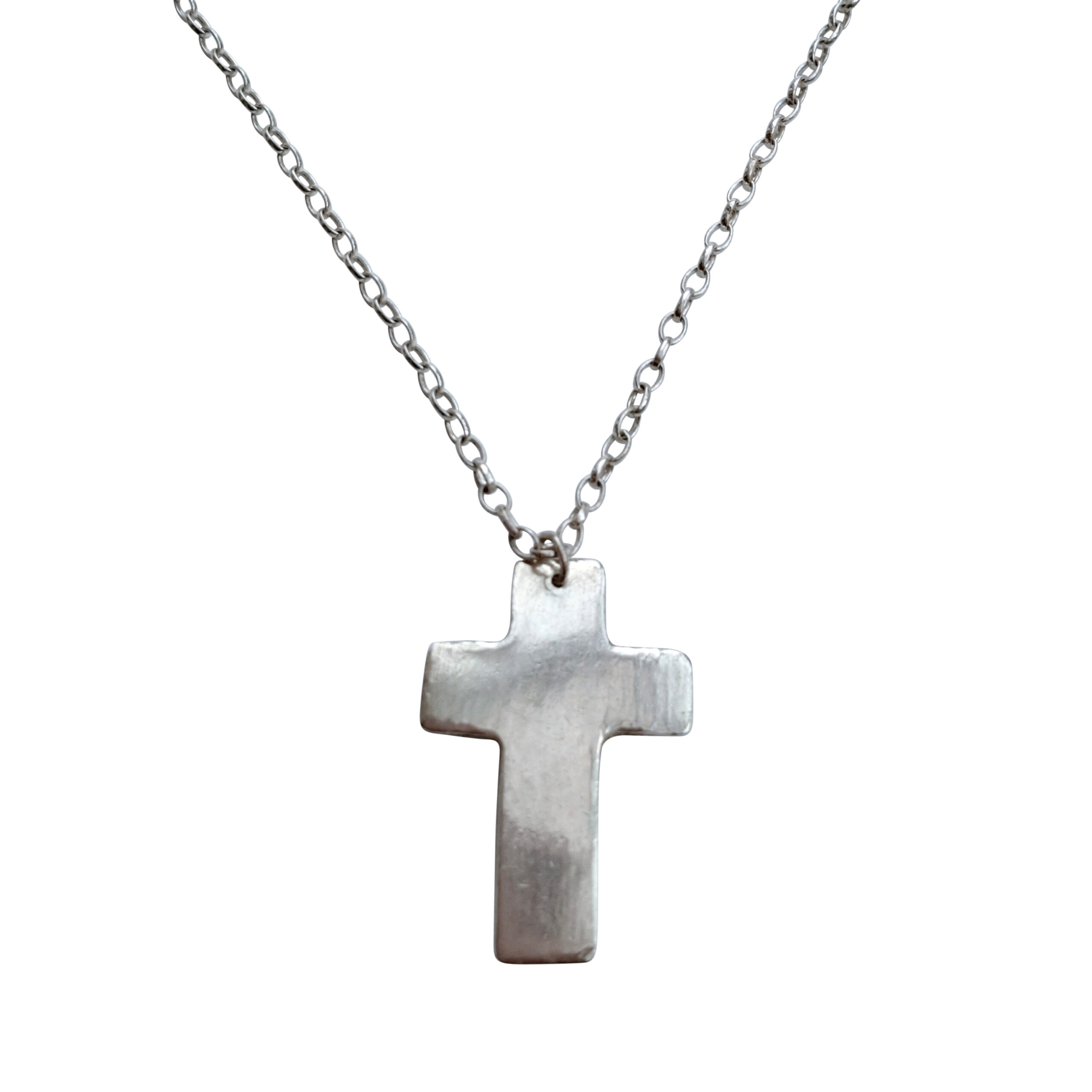 Handmade 999 Plain Cross Pendant with a 925 chain handmade fever