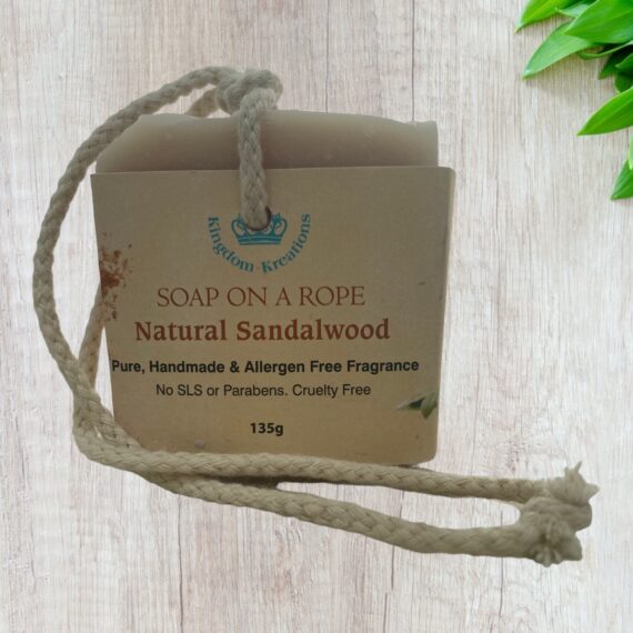 Handmade Soap on a Rope Sandalwood