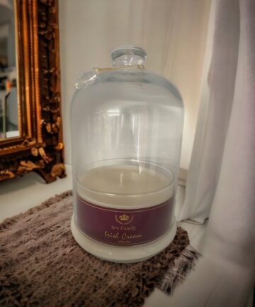 Irish Cream Soy Candle (400gr Net) in a beautiful glass jar handmade fever