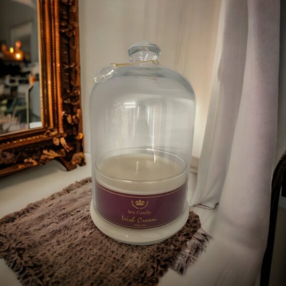 Irish Cream Soy Candle (400gr Net) in a beautiful glass jar handmade fever