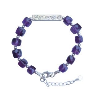 Handmade Bracelet with Amythyst Gemstones