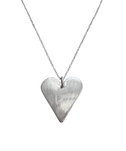 Handmade Heart Pendant 999 Fine Silver with a 925 Silver chain – Hallmarked
