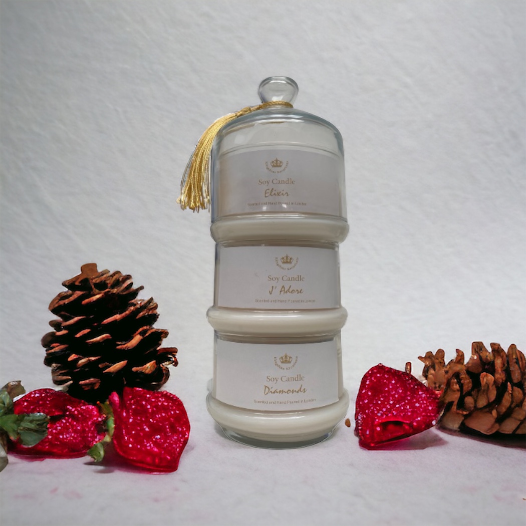 3-teir-candle Handmade Elixir, Diamond & J’Adore