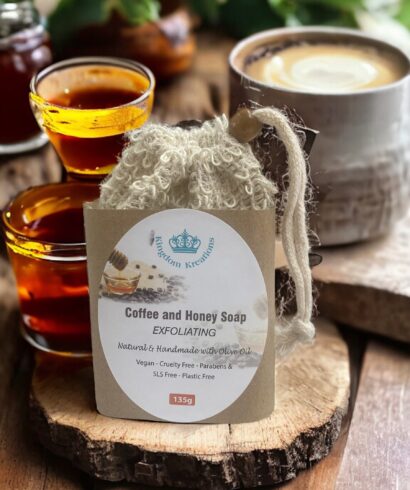 Handmade Olive Soap with Coffee and Honey - EXFOLIATING