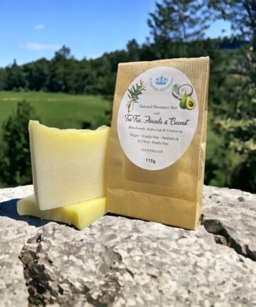 Natural Handmade Shampoo bar Tea Tree, Avocado and Coconut for Softening and Cleansing