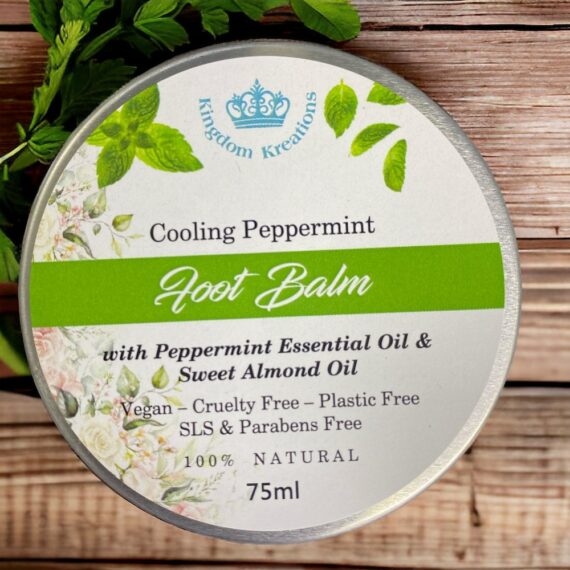 Foot Balm with Cooling Peppermint – 100% Natural