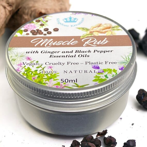 Muscle Rub with Ginger & Black Pepper – 100% Natural