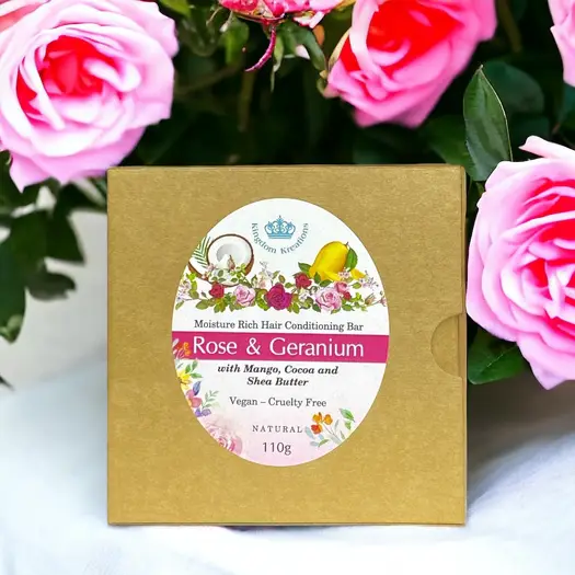 Natural Hair Conditioning Bar – Rose and Geranium