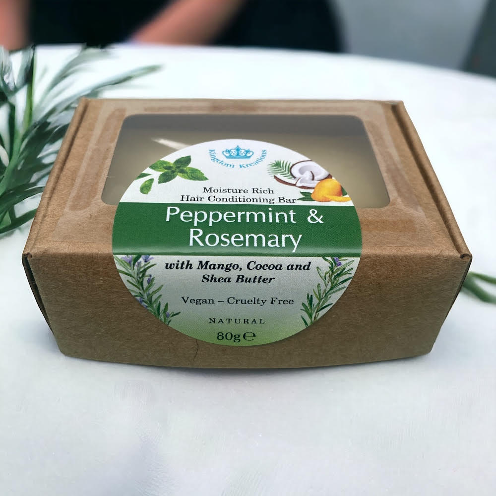 Natural Hair Conditioning Bar – Rosemary and Peppermint Natural Hair Conditioning Bar