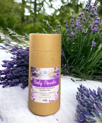 100% Natural Talc Free Body Powder – Lavender and Vetiver